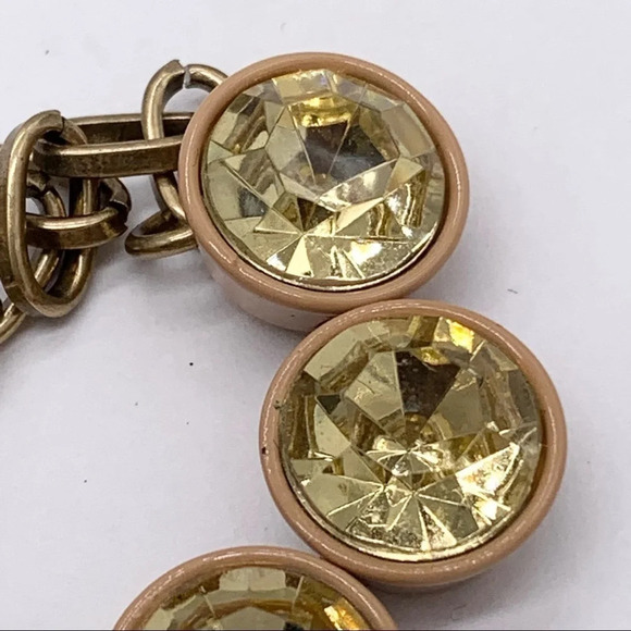 J. Crew Tan Brulee Yellow Crystal Necklace - Picture 9 of 11